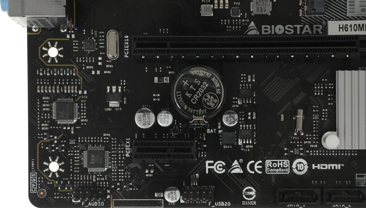 Материнская плата Biostar H610MHC 2.0, LGA1700, Intel H610, 2xDDR4, 4xSATA, 1xM.2 PCIe 3.0 x4, 1xPCIe 4.0 x16, 1xPCIe 3.0 x1, 1xVGA, 1xHDMI, 1x 1Gb LAN, 2xUSB 3.2 Gen1, 4xUSB 2.0, 3x3.5 мм, 7.1, microATX