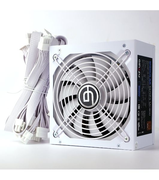 Блок питания Ginzzu MC800 14CM 80+Bronze Белый