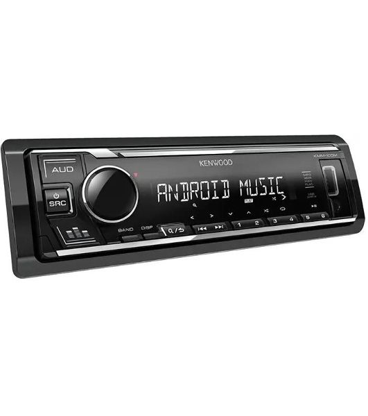 Автомагнитола Kenwood KMM-105M, 1 DIN, USB Type-A, AUX, съёмная панель