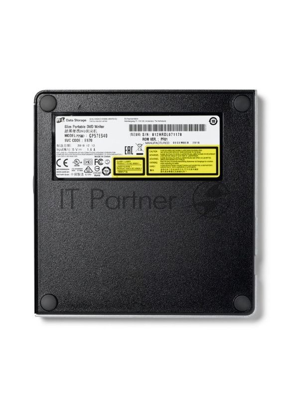Оптический привод DVD-RW LG GP57ES40 серебристый USB внешний