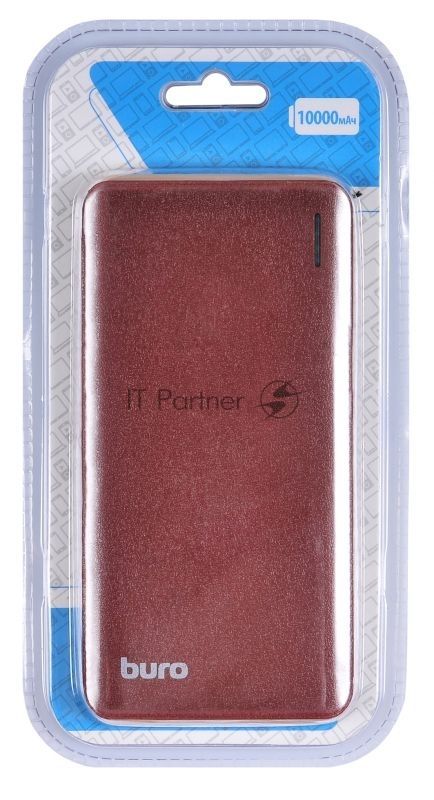 Портативный аккумулятор Buro T4-10000-B Li-Pol 10000mAh 2A+1A черный 2xUSB