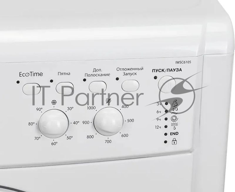 Стиральная машина Indesit IWSC 6105 белый, загрузка фронтальная 6 кг, 1000 об/мин., класс: А
