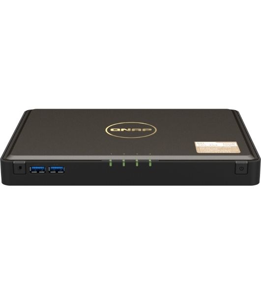 Сетевой RAID накопитель SMB QNAP TbS-464-8G NAS 4-bay M.2 NVMe, Intel Celeron N5105 4-core/4-thread 2.0-2.9 GHz, 8 Gb DDR4, 2 x 2.5 GbE, 2xUSB 3.2 Gen 1 port, 3xUSB 2.0 port, 2xHDMI Output