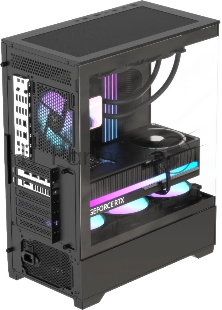 Корпус Formula Crystal Z1 Plus AR V2 Black, Mini-Tower, чёрный, 3 x 120 мм