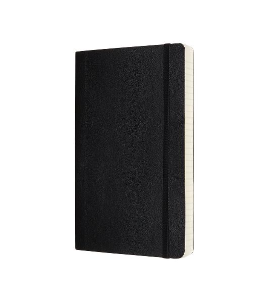Блокнот Moleskine CLASSIC SOFT EXPENDED QP616EXP Large 130х210 мм, 400 страниц, линейка, мягкая обложка, черный