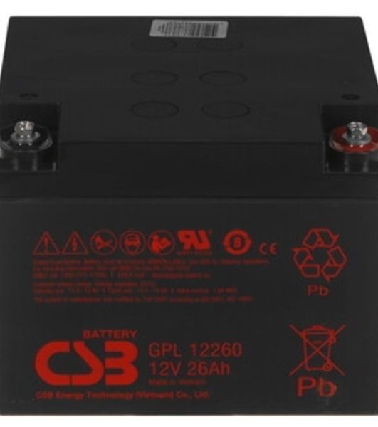 Батарея для ИБП CSB GPL-12260 (12V, 26Ah) для UPS клеммы F2