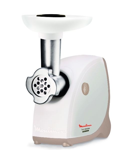 Мясорубка электрическая Moulinex ME462132 белый, 2000 Вт, 2.3 кг/мин, защита от перегрузки, насадки - 5