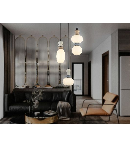 Светильник Ambrella light LH53143/3 BK/WH черный/белый 19W 3000K D330*1630