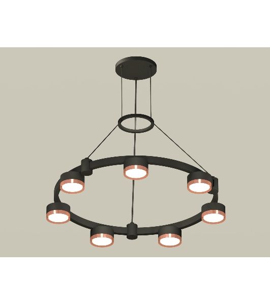 Светильник Ambrella light XR92051503/7 SBK/PPG черный песок/золото розовое полированное GX53 (A9205, C9238, N8126)