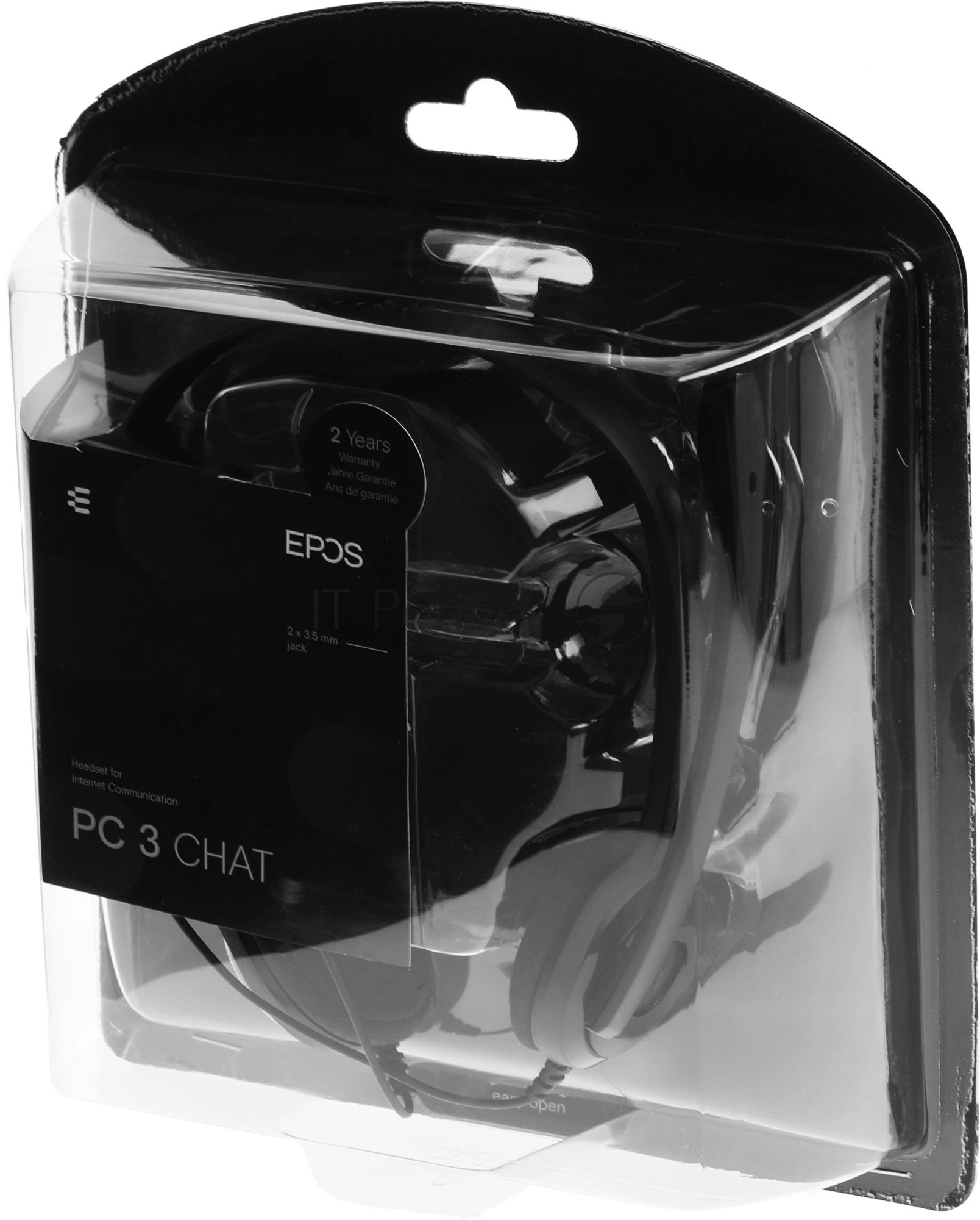 Гарнитура EPOS PC 3 Chat чёрный, проводная, 2 x mini jack 3.5 мм