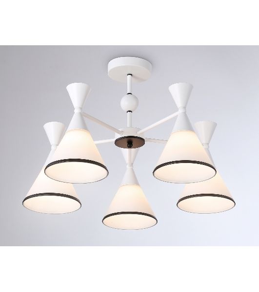 Светильник Ambrella light TR3165/5 WH/BK белый/черный E27/5 max 60W D580*380