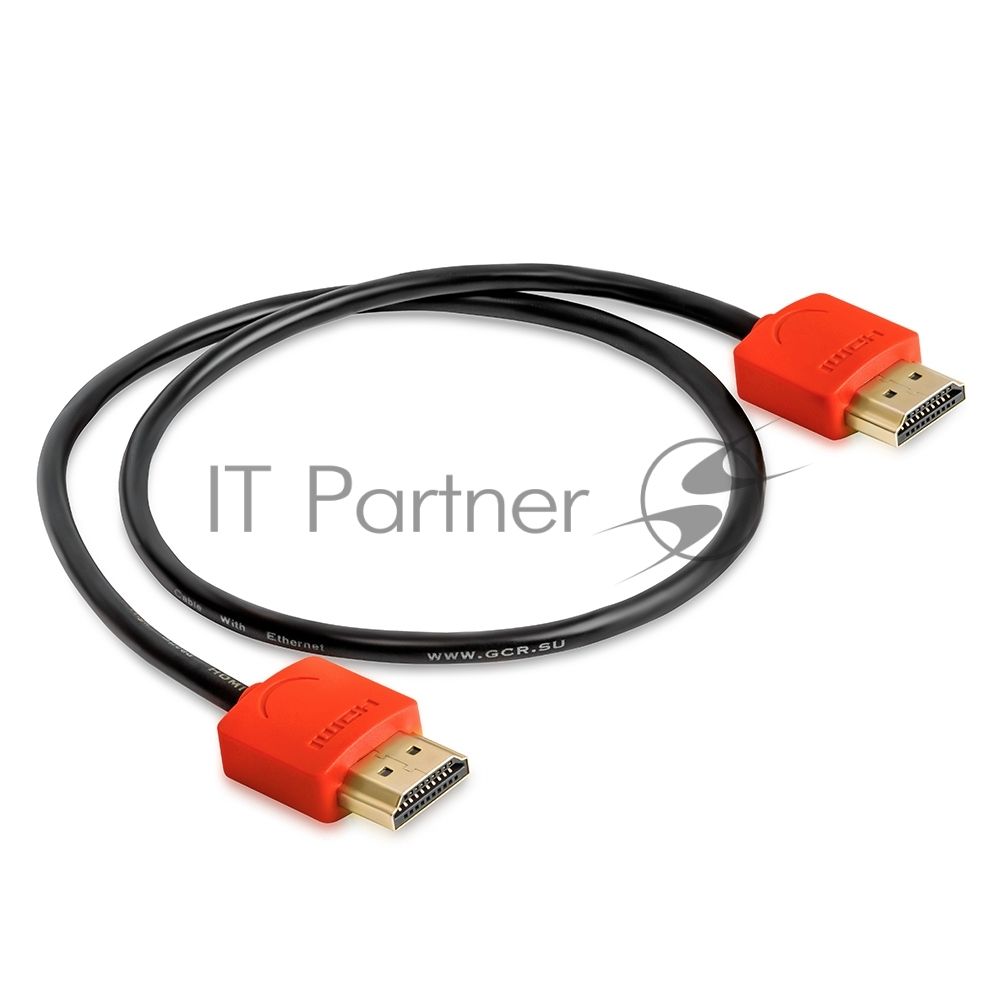 Greenconnect Кабель SLIM 1.0m HDMI 2.0, красные коннекторы Slim, OD3.8mm, HDR 4:2:2, Ultra HD, 4K 60 fps 60Hz, 3D, AUDIO, 18.0 Гбит/с, 32/32 AWG, GCR-51213 Greenconnect Кабель SLIM 1.0m HDMI 2.0, красные коннекторы Slim, OD3.8mm, HDR 4:2:2, Ultra HD, 4K 6