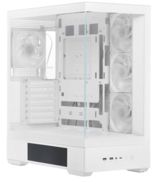 Компьютерный корпус ZALMAN P40 DS, ATX, белый, WINDOW, 9.1-inch LCD screen, 2xCombo(2.5” or 3.5”), 1x2.5”, 1xUSB TYPE-C, 2xUSB 3.0, SIDE 3x120мм ARGb, REAR 1x120мм ARGb