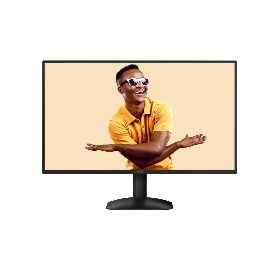 Монитор 23.8" AOC 24B31H IPS 1920x1080, 120 Гц, 4 мс (1 мс MPRT), 16:9, 300 кд/м², VGA, HDMI 1.4, 3.5 Jack, динамики (2x2 Вт), HDR10, Adaptive-Sync, черный