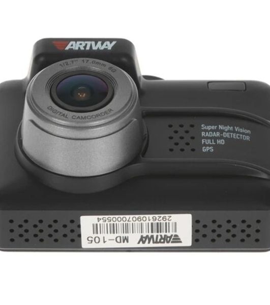 Видеорегистратор Artway MD-105, 2304x1296, 2.4", GPS, G-сенсор, GPS-информатор