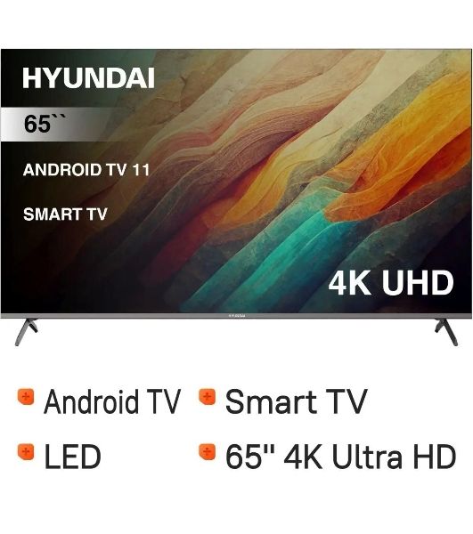 Телевизор Hyundai 65" H-LED65BU7006 черный LED UHD 60Hz Smart TV