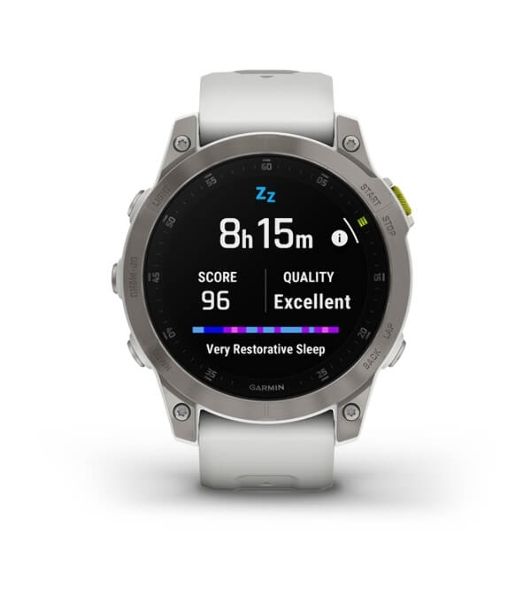 Умные часы Garmin Epix (Gen 2) Sapphire, 1.3" AMOLED, Wi-Fi, Bluetooth, ANT+, GPS, IPX8, титановый белый