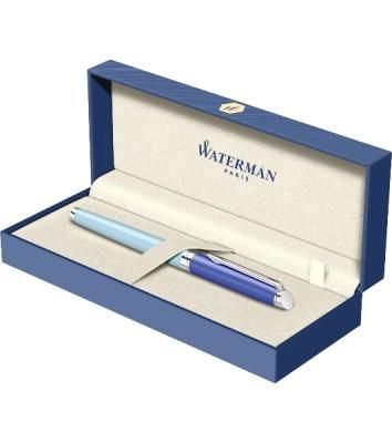 Ручка перьевая Waterman Hemisphere Colour Blocking (2179924) Blue CT, сталь нержавеющая, F, подарочная коробка