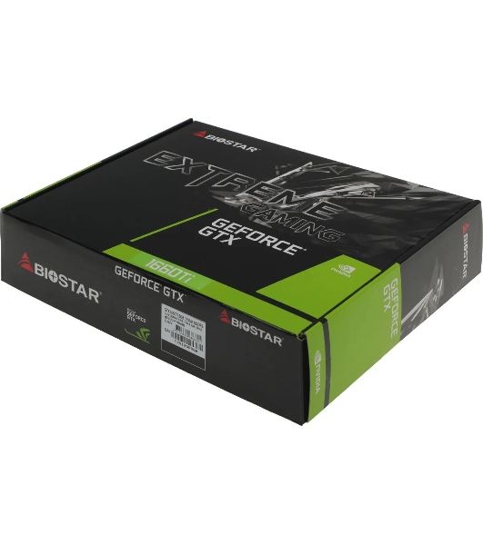 Видеокарта BIOSTAR GeForce GTX 1660 Ti, 6 GB GDDR6, 192 bit, DVI-D, DisplayPort, HDMI, GPU 1500 MHz
