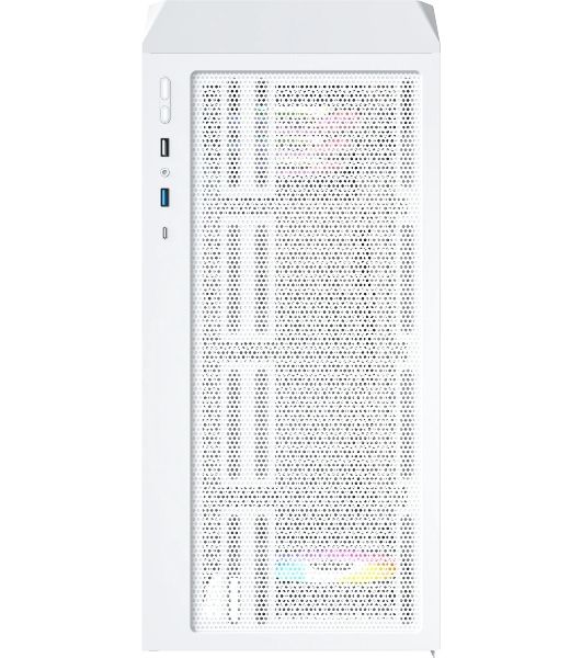 Компьютерный корпус Montech X5 белый без БП ATX 4x120mm 1xUSB 2.0 1xUSB 3.0 1xUSB3.1 audio bott PSU