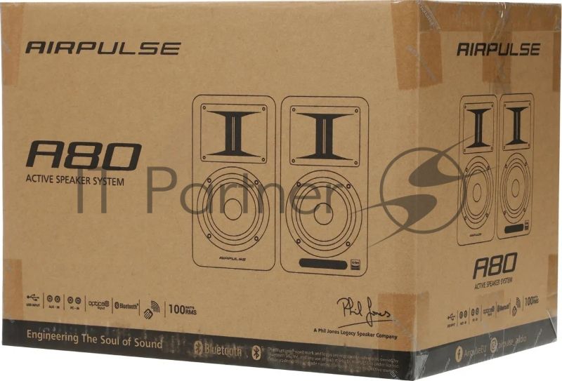 Колонки Edifier Airpulse A80 2.0 гр.орех 100Вт BT