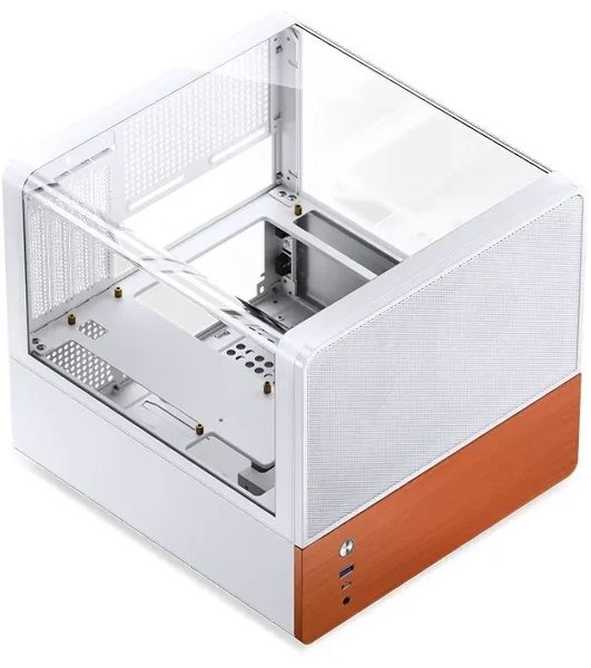 Корпус Jonsbo V12, Micro-Tower, белый, 2 x 120 мм