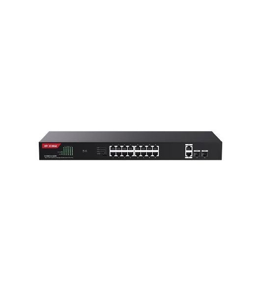 Коммутатор неуправляемый IP-COM G1120P-16-250W PoE, 20 портов, 18x1 Гбит/с, SFP 2x1 Гбит/с, PoE 16х30 Вт (до 230 Вт)