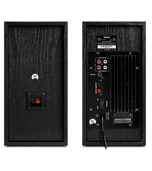 Акустическая система 2.0 SVEN MC-10, чёрный, мощность 2x25Вт (RMS), FM-тюнер, USB/microSD, дисплей, пульт ДУ, Bluetooth SVEN MC-10, чёрный, акустическая система 2.0, мощность 2x25Вт (RMS), FM-тюнер, USB/microSD, дисплей, пульт ДУ, Bluetooth