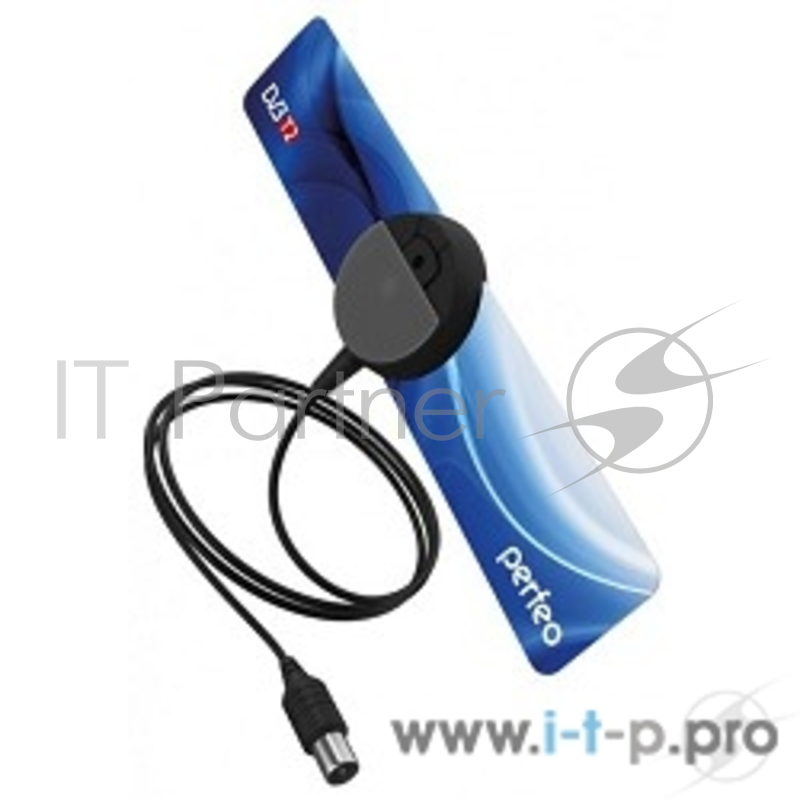 Антенны для цифровых приставок DVB-T2 Perfeo ТВ антенна "FLAT+", активная, встр. усилитель, DVB-T2 (PF-TV2169)