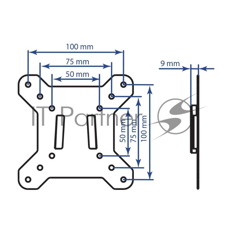 Кронштейн для телевизора Kromax VEGA-3 new черный 15"-32" макс.20кг настенный фиксированный