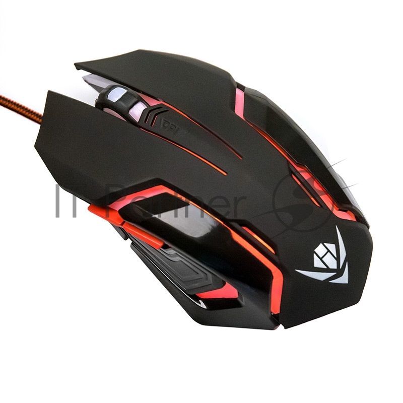 Мышь проводная Nakatomi MOG-20U черный, 2400 dpi, USB, кнопки - 6