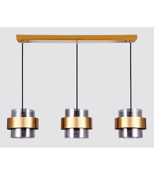 Светильник Ambrella light TR3652/3 GD/SM золото/дымчатый E27/3 max 40W 820*180*700