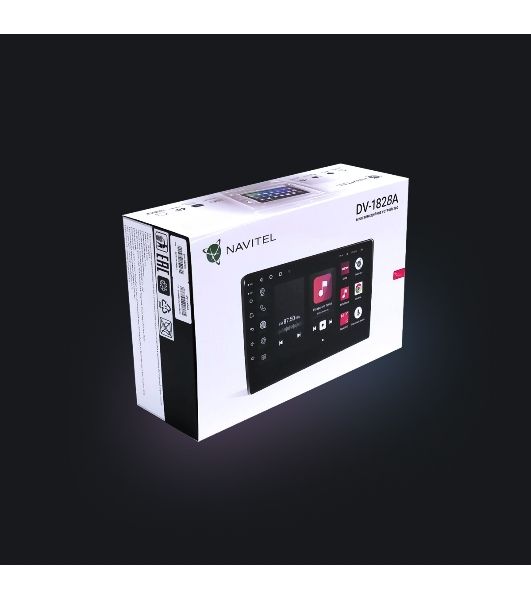 Автомагнитола Navitel DV-1828A, 2 DIN, 10", Android 10, Bluetooth, USB Type-A, GPS, 4G, CarPlay