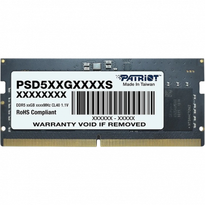 Оперативная память Patriot Signature Line, DDR5, 32GB (1x32GB), 5600 MHz, CL46, без радиатора, SO-DIMM