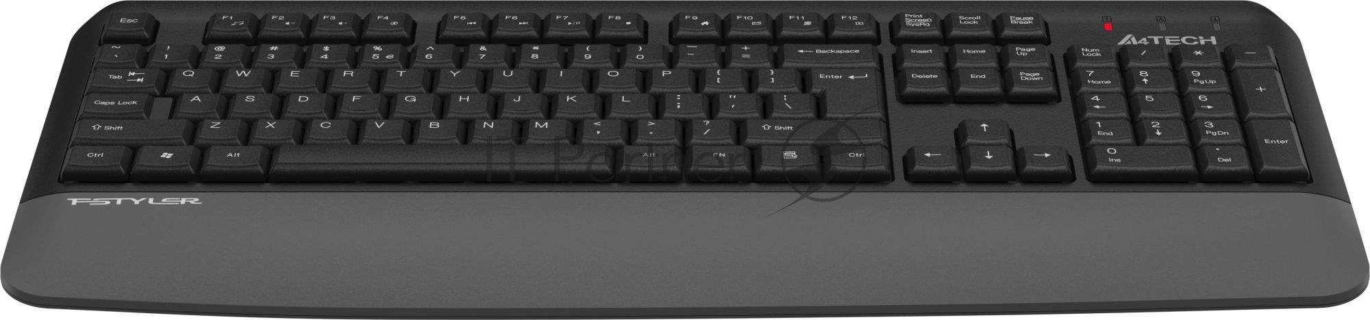 Клавиатура A4Tech FGK20 серый USB беспроводная Multimedia (подставка для запястий)