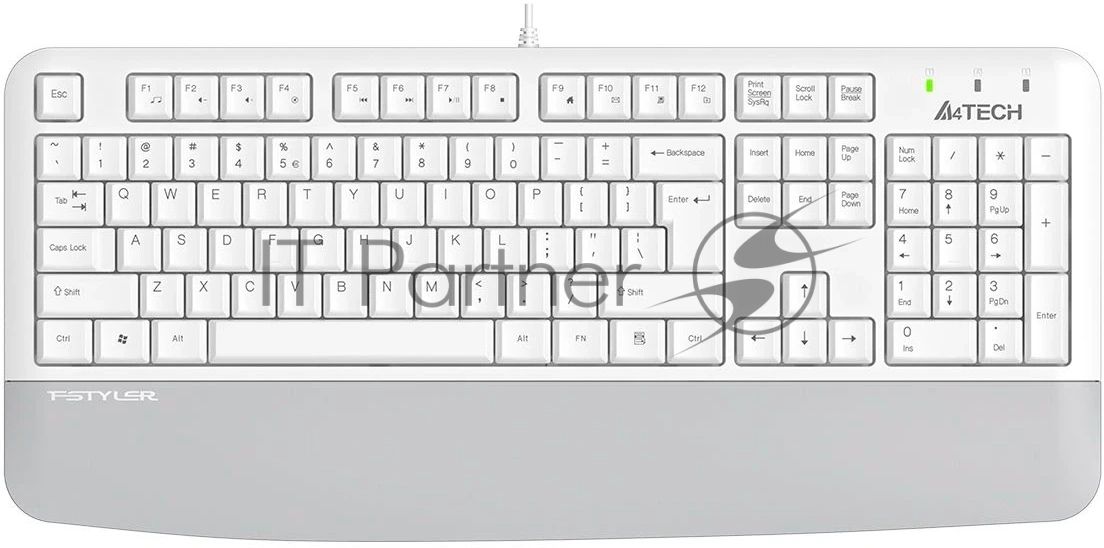Клавиатура A4Tech Fstyler FK20 проводная, USB Type-A, белый