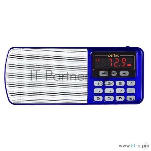 Радиоприемник цифровой Perfeo ЕГЕРЬ FM+ 70-108МГц/ MP3/ питание USB или BL5C/ синий(i120-BL)