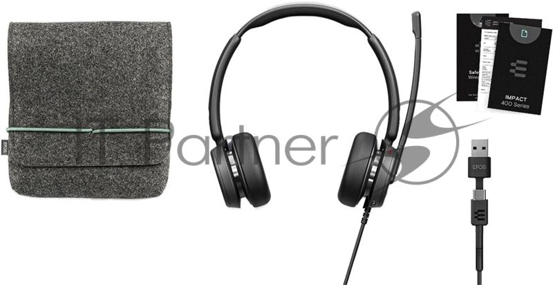 Гарнитура EPOS Impact 460 чёрный, проводная, USB / USB-C