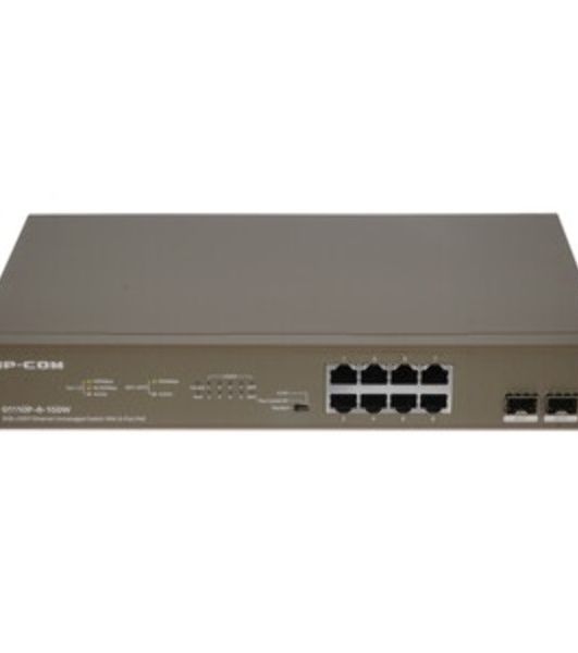Коммутатор неуправляемый IP-COM G1110P-8-150W Ethernet 8GE+2SFP С 8-Портовым PoE