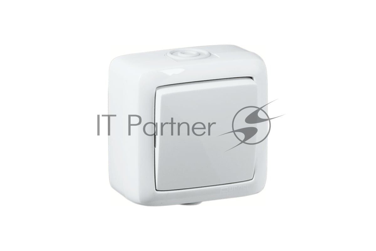 Выключатель одноклавишный наружный белый IP44 10А