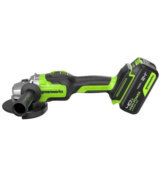 Углошлифовальная машина Greenworks GD24AG 754Вт 10500об/мин рез.шпин.:M14 d=125мм (3200207CUB)