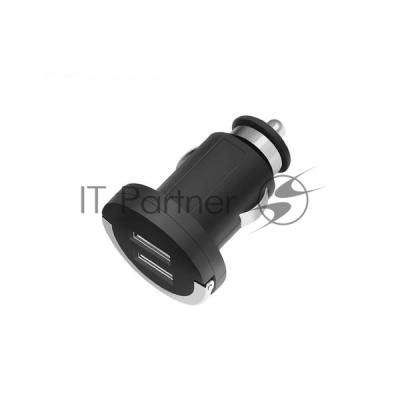 Автомобильное зарядное устройство DEPPA 11204,  2xUSB,  2100мА, черный
