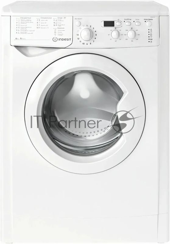 Стиральная машина Indesit IWSE6105(CIS)L белый, загрузка фронтальная 6 кг, 1000 об/мин., класс: А