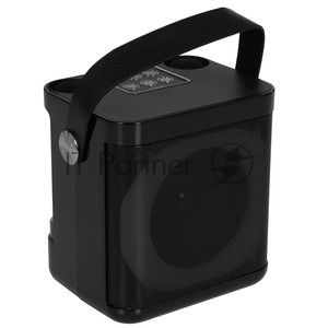 Переносная караоке система TRS2406 iconBIT K702B Колонка 10Вт, 2 микрофона Bluetooth, подсвктка, с аккумулятор в колонке 1500mAh и микрофонах, 16*12*16.7 CM, черный