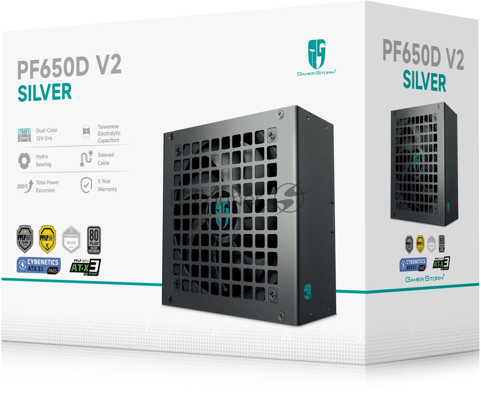 Блок питания Deepcool ATX 650W PF650D V2 80+ silver (20+4pin) APFC 120mm fan 3xSATA RTL