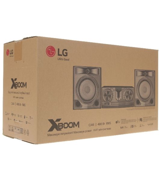 Мини-аудиосистема LG CJ44 черный 480Вт FM USB BT