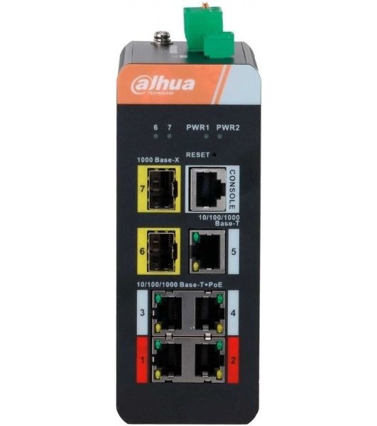 Коммутатор Dahua DH-IS4207-4GT-120 5G 2SFP 4PoE 120W неуправляемый
