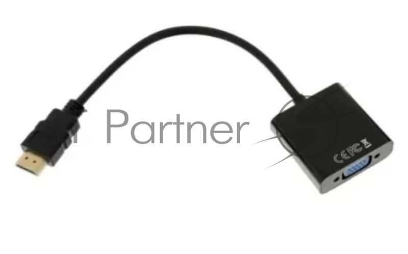 Адаптер HDMI (M)-VGA (F) 00-00027496 черный GOPOWER