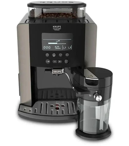 Кофемашина Krups Arabica Latte EA819E10 1450Вт черный/коричневый