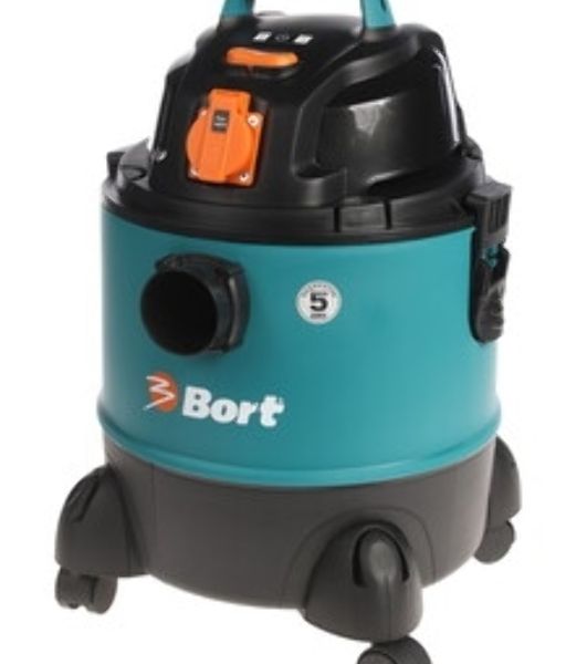 Строительный пылесос Bort BSS-1220-Pro синий, 250/1250 Вт, уборка сухая/влажная, пылесборник контейнер, 20 л